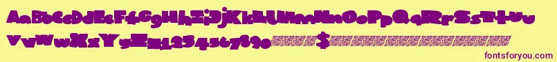 Popularculture Font – Purple Fonts on Yellow Background