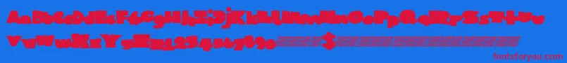 Popularculture Font – Red Fonts on Blue Background