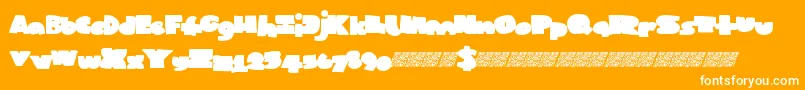 Popularculture Font – White Fonts on Orange Background