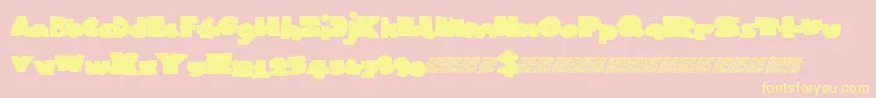 Popularculture Font – Yellow Fonts on Pink Background