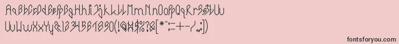 fuente CityOfRock – Fuentes Negras Sobre Fondo Rosa