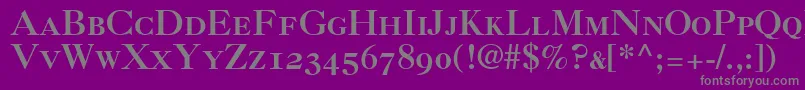 fuente Caslon3RomanSmallCapsOldstyleFigures – Fuentes Grises Sobre Fondo Morado