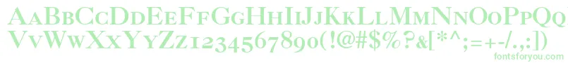 Шрифт Caslon3RomanSmallCapsOldstyleFigures – зелёные шрифты на белом фоне