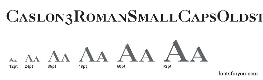 Caslon3RomanSmallCapsOldstyleFigures Font Sizes