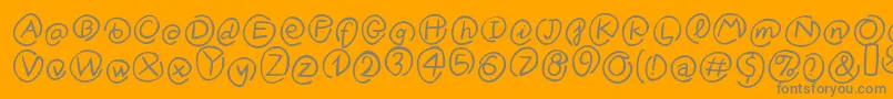 Шрифт KlammeraffenItalic – серые шрифты на оранжевом фоне