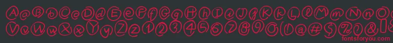 KlammeraffenItalic Font – Red Fonts on Black Background