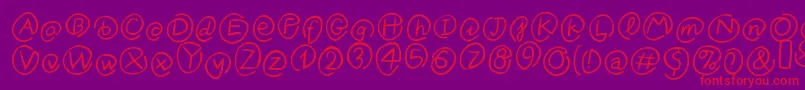 KlammeraffenItalic Font – Red Fonts on Purple Background