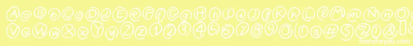 KlammeraffenItalic Font – White Fonts on Yellow Background