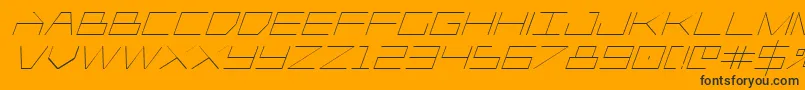 Шрифт Player1upital – чёрные шрифты на оранжевом фоне