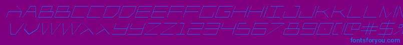 Player1upital Font – Blue Fonts on Purple Background