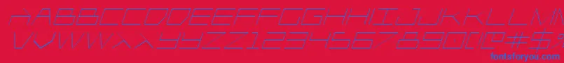 Player1upital Font – Blue Fonts on Red Background