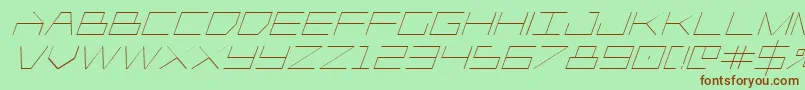 フォントPlayer1upital – 緑の背景に茶色のフォント