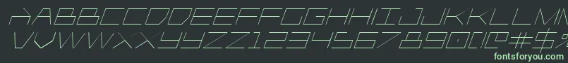 Player1upital-Schriftart – Grüne Schriften auf schwarzem Hintergrund