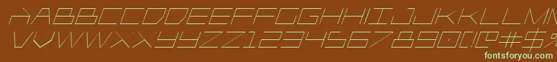 Шрифт Player1upital – зелёные шрифты на коричневом фоне