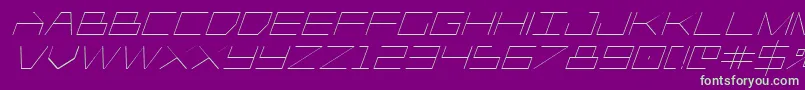 Player1upital Font – Green Fonts on Purple Background