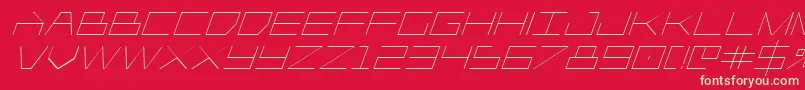 Player1upital Font – Green Fonts on Red Background