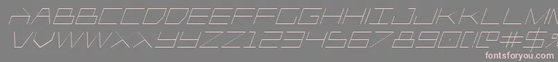 Player1upital-Schriftart – Rosa Schriften auf grauem Hintergrund