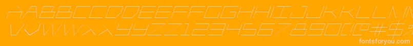 Czcionka Player1upital – różowe czcionki na pomarańczowym tle