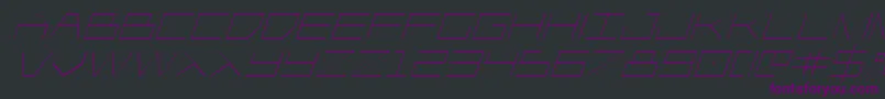 Czcionka Player1upital – fioletowe czcionki na czarnym tle