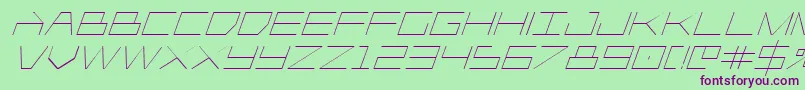 Player1upital Font – Purple Fonts on Green Background