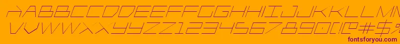 Шрифт Player1upital – фиолетовые шрифты на оранжевом фоне