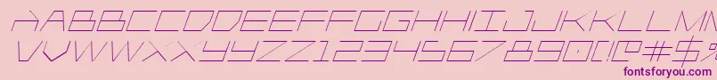 Czcionka Player1upital – fioletowe czcionki na różowym tle