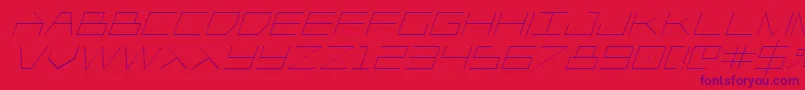 Player1upital Font – Purple Fonts on Red Background