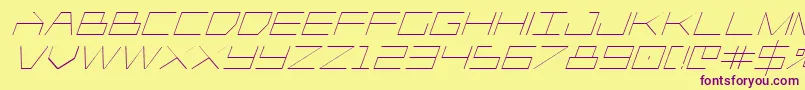 Player1upital Font – Purple Fonts on Yellow Background