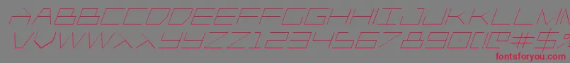 Player1upital Font – Red Fonts on Gray Background