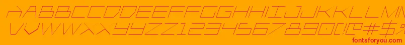 Player1upital Font – Red Fonts on Orange Background