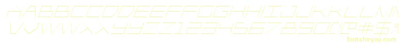 Fonte Player1upital – fontes amarelas em um fundo branco