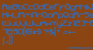 IxsDrastica font – Blue Fonts On Brown Background