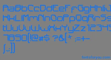 IxsDrastica font – Blue Fonts On Gray Background