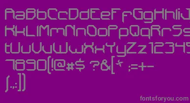 IxsDrastica font – Gray Fonts On Purple Background