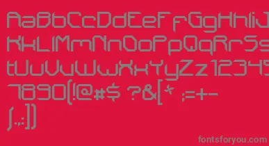IxsDrastica font – Gray Fonts On Red Background