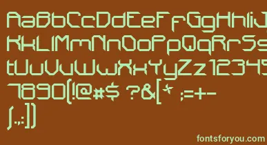 IxsDrastica font – Green Fonts On Brown Background