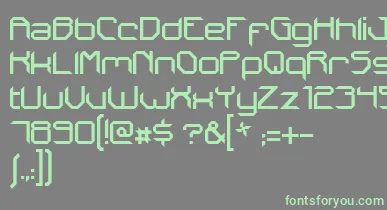 IxsDrastica font – Green Fonts On Gray Background