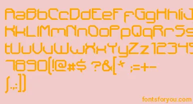 IxsDrastica font – Orange Fonts On Pink Background