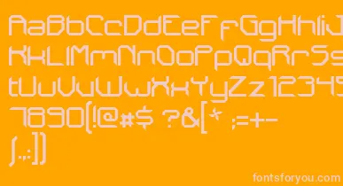 IxsDrastica font – Pink Fonts On Orange Background