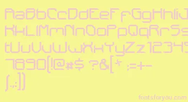 IxsDrastica font – Pink Fonts On Yellow Background