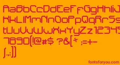 IxsDrastica font – Red Fonts On Orange Background