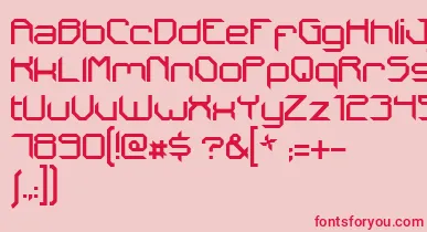 IxsDrastica font – Red Fonts On Pink Background