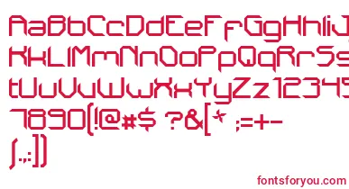 IxsDrastica font – Red Fonts On White Background