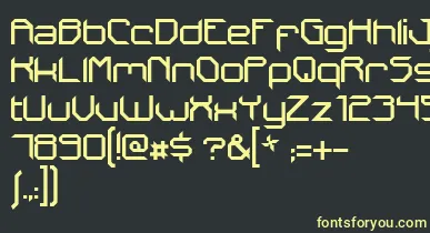 IxsDrastica font – Yellow Fonts On Black Background