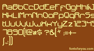 IxsDrastica font – Yellow Fonts On Brown Background