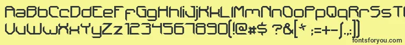 IxsDrastica Font – Black Fonts on Yellow Background