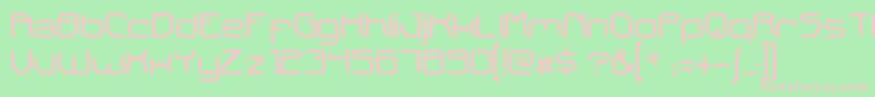 IxsDrastica Font – Pink Fonts on Green Background