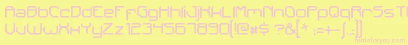 IxsDrastica Font – Pink Fonts on Yellow Background