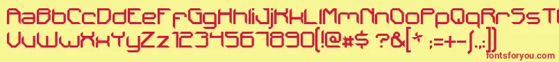 IxsDrastica Font – Red Fonts on Yellow Background