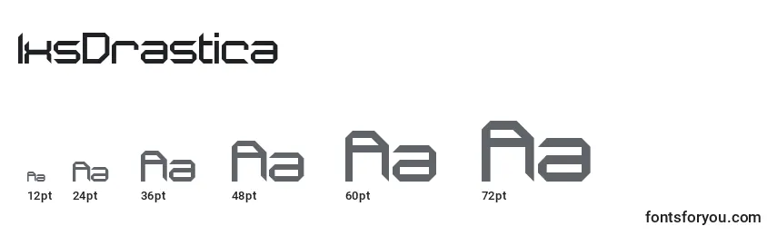 IxsDrastica font sizes